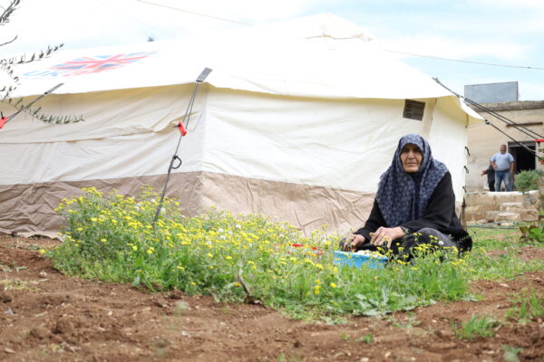 Amina is from a village adjacent to the town of Jindires. She lost her home in the earthquakes. She received a tent from CARE&rsquo;s partners in northwest Syria.