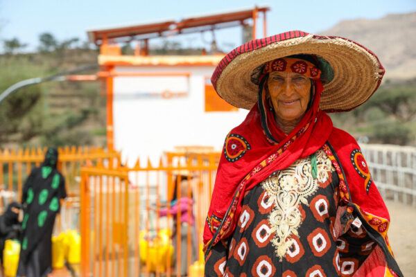 Sadeah Mohammed is one of Al Karb village residents who have benefited from the newly rehabilitated water system. Proir to the intervention, she used to trek ver far to get water but she can now easily and safely get water dialy.&nbsp;