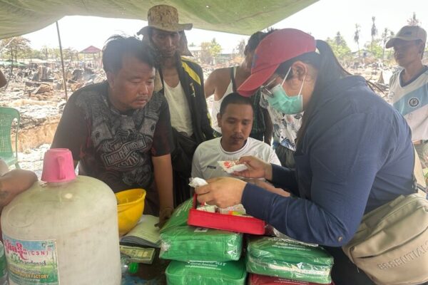 Fired affected community, Mandalay: In Mandalay, where communities were affected by both fire and earthquake, this site is the most vulnerable and the largest among those visited by CARE Myanmar team today 31st March.

Background: On Friday 28 March 2025, a powerful 7.7-magnitude earthquake struck near Mandalay, Myanmar, with tremors felt across the country and as far as Bangkok, Thailand. The photo shows the destruction in Mandalay, Myanmar