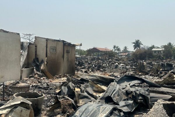Fired affected community, Mandalay: In Mandalay, where communities were affected by both fire and earthquake, this site is the most vulnerable and the largest among those visited by CARE Myanmar team today 31st March.

Background: On Friday 28 March 2025, a powerful 7.7-magnitude earthquake struck near Mandalay, Myanmar, with tremors felt across the country and as far as Bangkok, Thailand. The photo shows the destruction in Mandalay, Myanmar